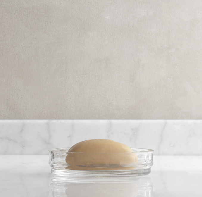 Faceted Glass Soap Dish