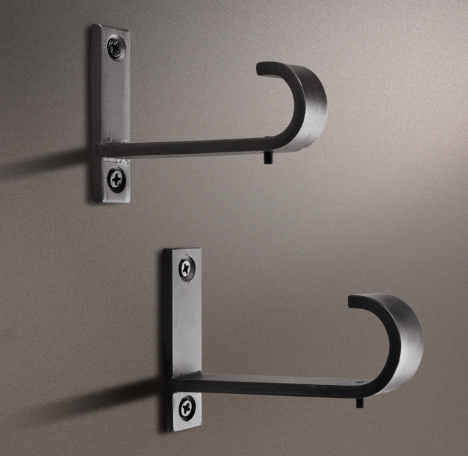 Industrial Hand-Forged End-Brackets (Set of 2)