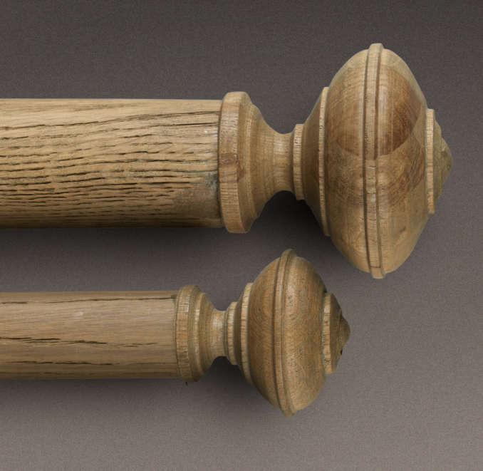 Estate Weathered Oak Trenton Finial Weathered Oak