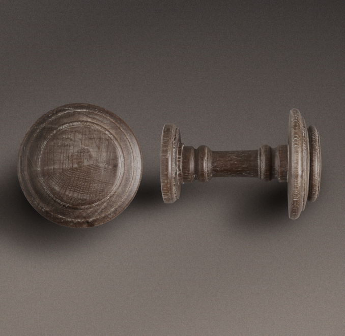 Estate Weathered Oak Post Tieback Burnt Oak