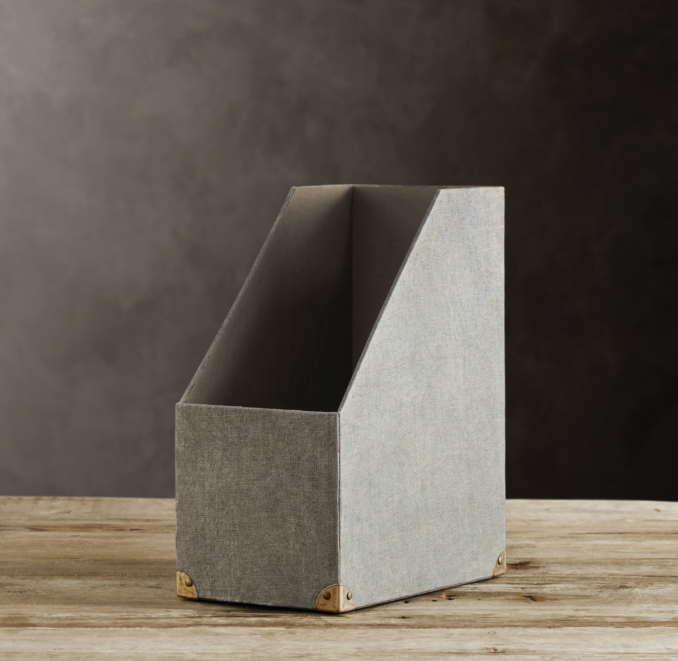 Linen Magazine Box Fog