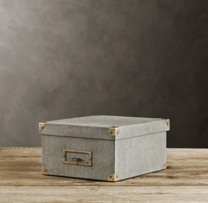 Linen Media Box Fog