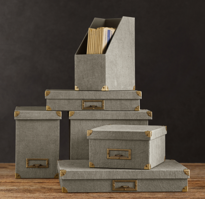 Linen Office Storage Accessories Fog