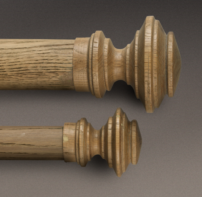 Estate Weathered Oak Newel Finial Weathered Oak