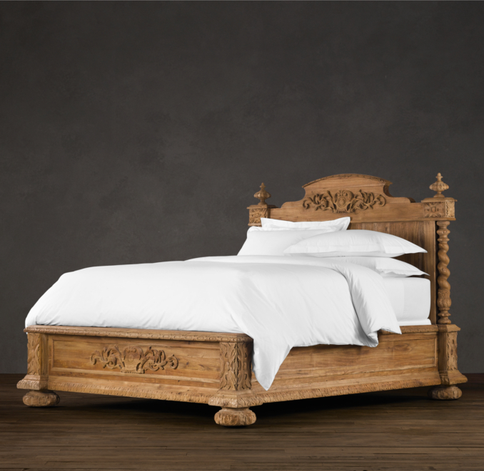 French Empire Bed Sandblasted