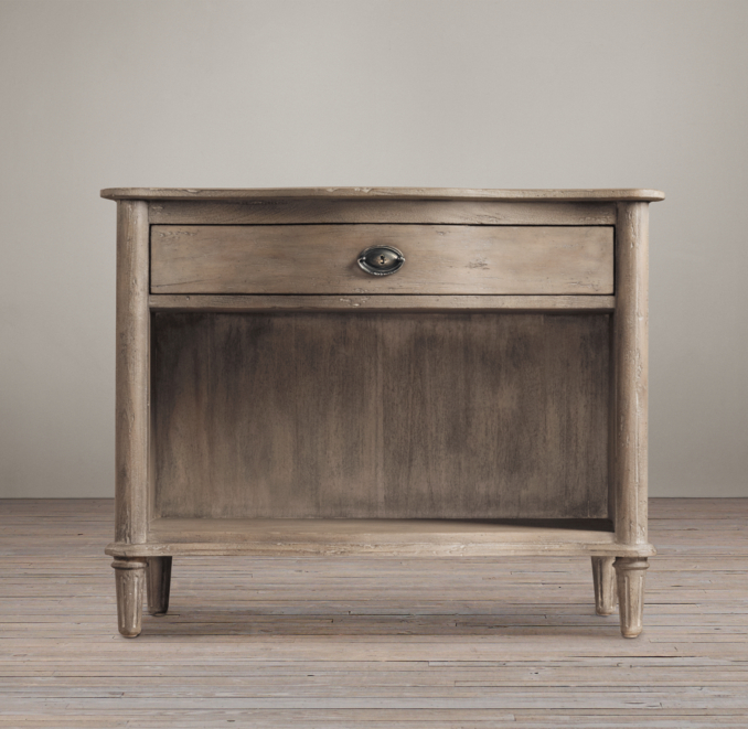 38" Empire Rosette Open Nightstand