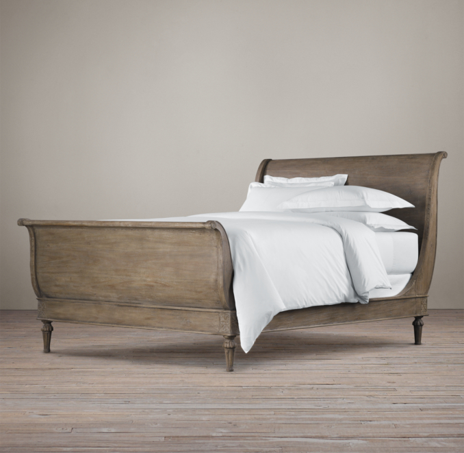 Empire Rosette Sleigh Bed with Footboard
