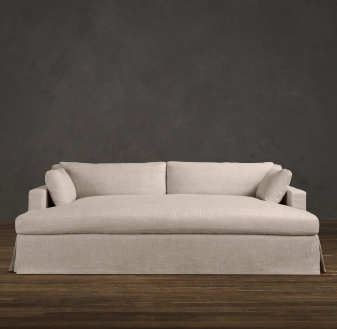 Belgian Track Arm Slipcovered Daybed Sofa