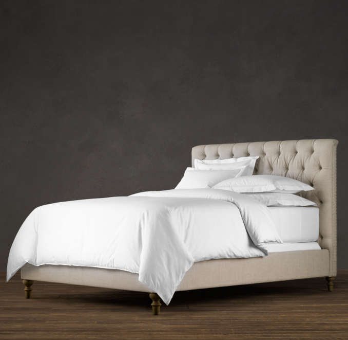 Chesterfield Upholstered Bed Without Footboard