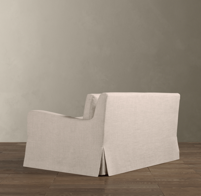 5' Belgian Slope Arm Slipcovered Sofa