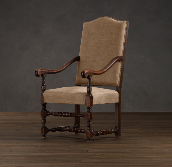 18th C. French Burlap Chair