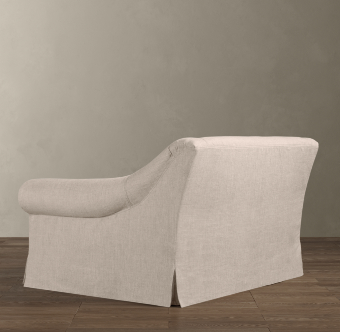 5' Belgian Roll Arm Slipcovered Sofa