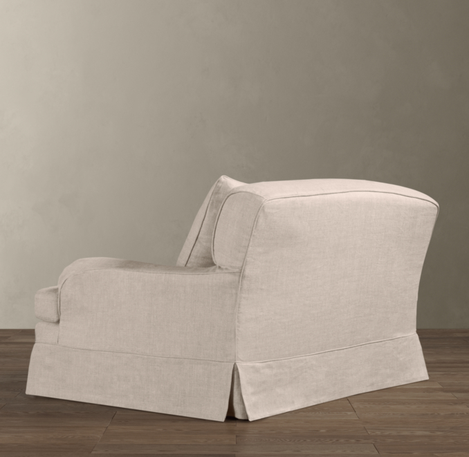5' Belgian Classic Roll Arm Slipcovered Sofa