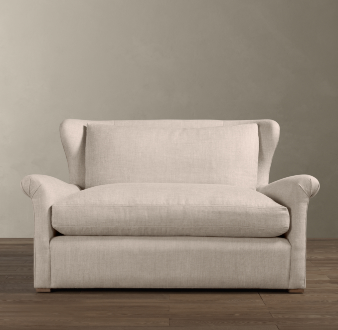 5' Belgian Wingback Upholstered Sofa