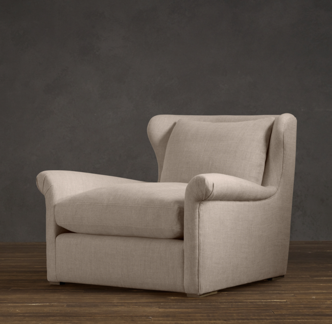 Belgian Wingback Upholstered Chair