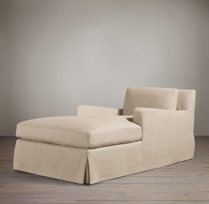 Belgian Slope Arm Slipcovered Chaise