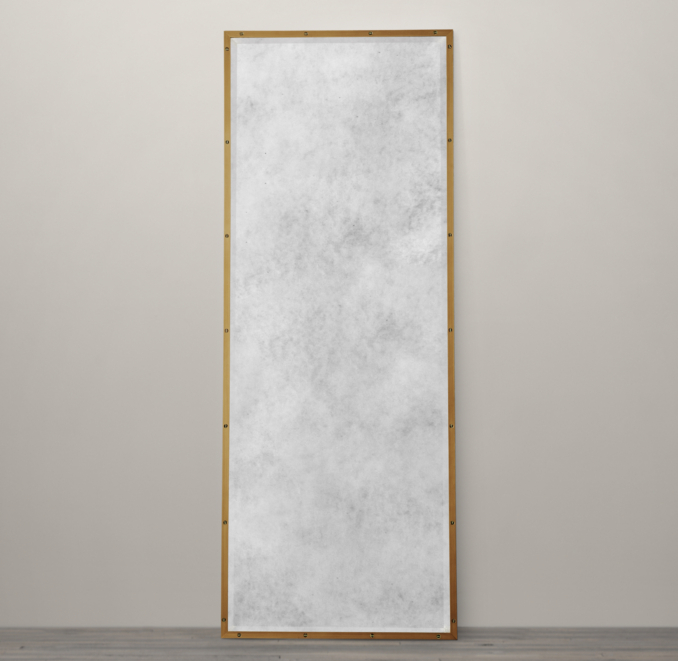 Bistro Antiqued Brass Leaner Mirror
