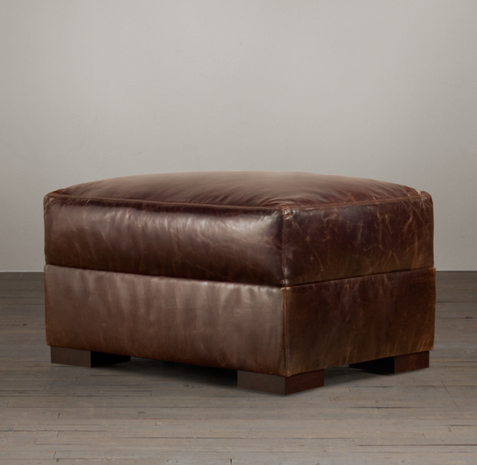 Maxwell Leather Ottoman