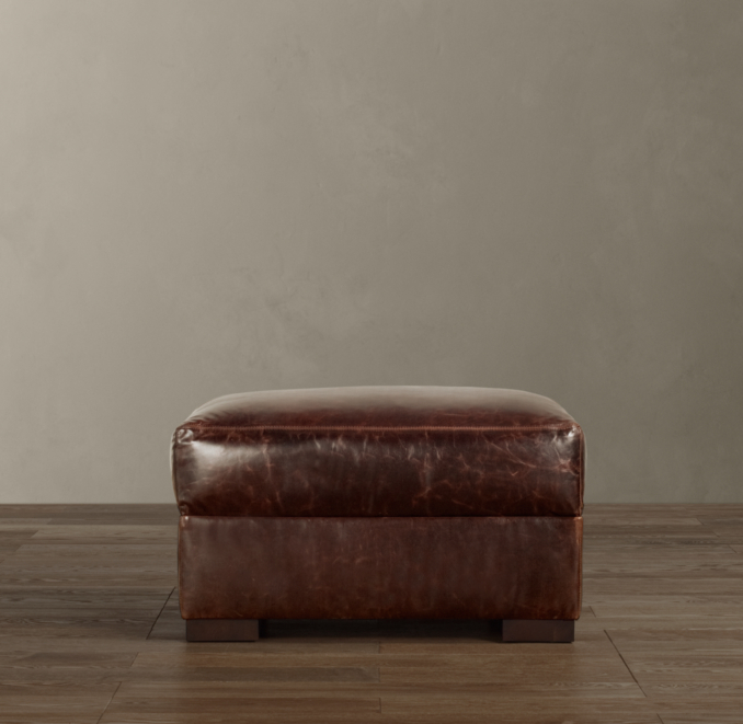 Maxwell Leather Ottoman