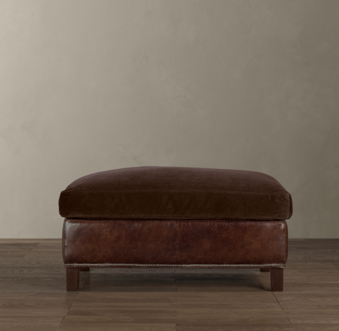 Carlyle Leather Ottoman