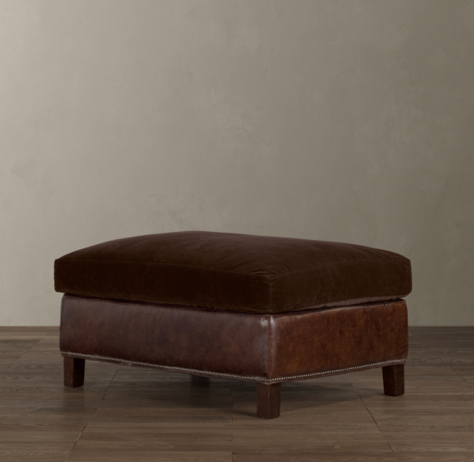 Carlyle Leather Ottoman