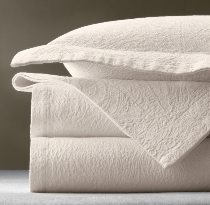 VintageWashed Paisley Matelassé King Sham