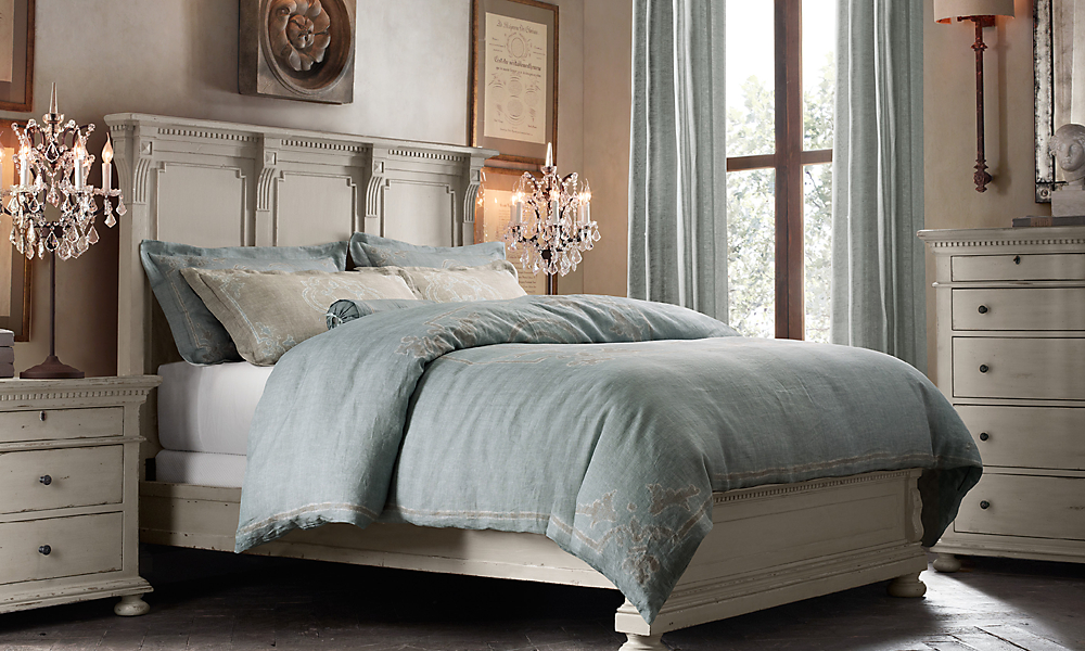 St. James Panel Queen Bed Without Footboard Antiqued Taupe