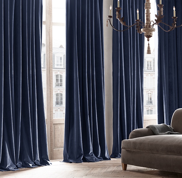 Curtains Ideas blue velvet curtains : Vintage Velvet Drapery