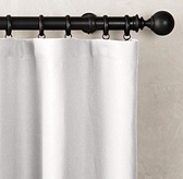 Belgian Heavyweight Textured Linen Drapery - Rod-Pocket Belgian Heavyweight Textured Linen Drapery - Rod-Pocket