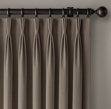 Custom Vintage Velvet 3 Fold French Pleat Draperyselect Colors On Sale