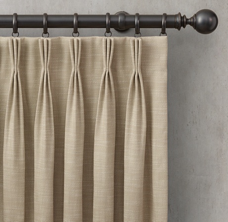 Custom Perennials Performance Textured Linen Solid 3 Fold
