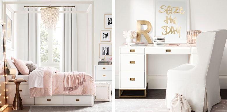 Avalon - Chambre avec lit à baldaquin et rangement