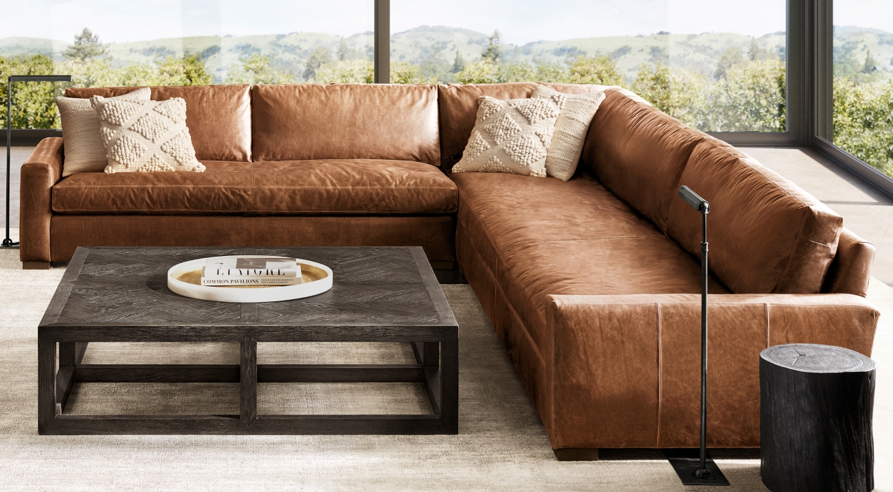 Maxwell deals leather couch