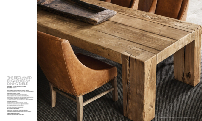 shop Reclaimed English Beam Rectangular Dining Table