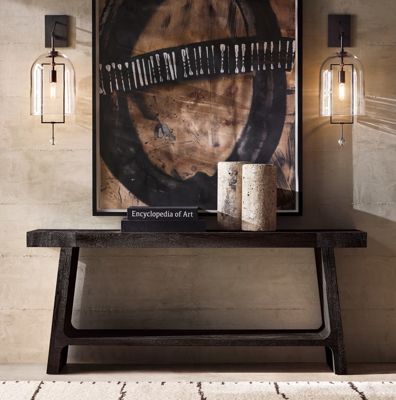 The Davos Collection in Aged Black Oak Restoration Hardware