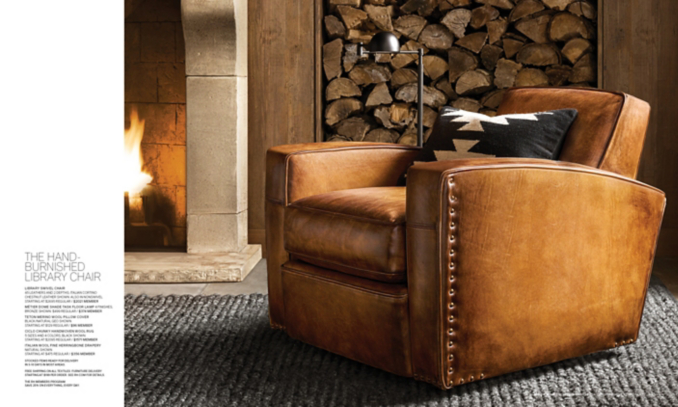 shop Hand Burnished Library Chair