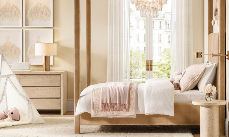 Restoration hardware deals white bed