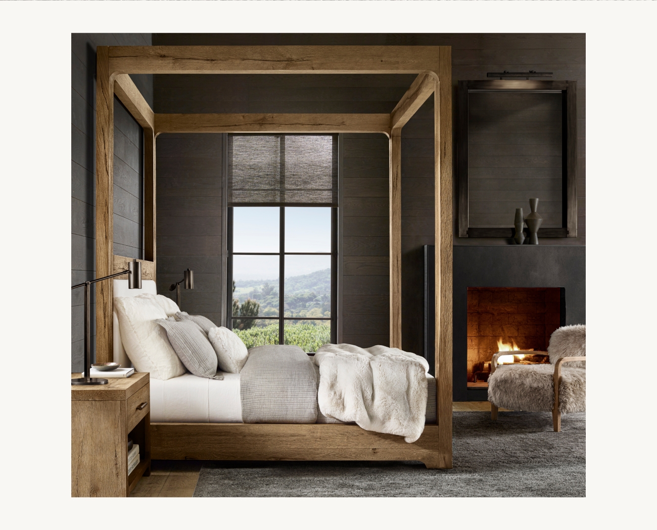 The Davos Collection. Bold Silhouettes in Aged Oak. RH