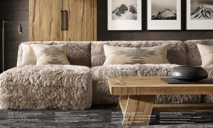 shop Yeti Sheepskin Sectional - Dove