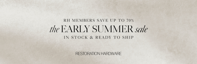 RH members save up to 70% the end of year sale the spring sale Final Day