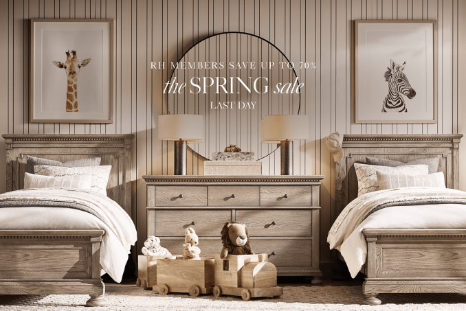 RH members save up to 70% the spring sale ENDS SOON