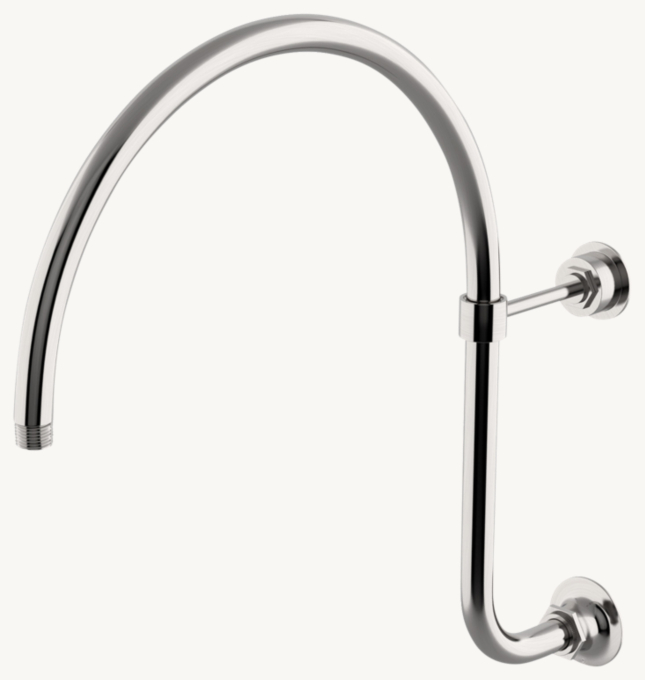 Waterworks Henry 20\" Wall-Mounted Gooseneck Shower Arm