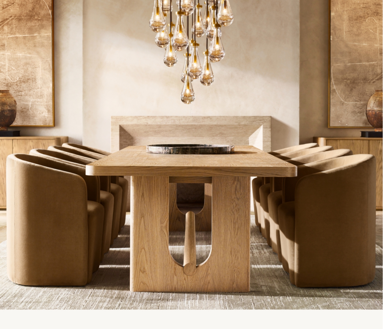 The Breton Collection. Streamlined Design in Richly Grained Oak. RH