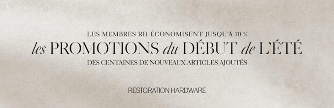 Les membres RH économisent jusqu’à 70 % les promotions de printemps Bientôt la fin