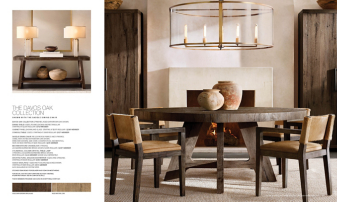 shop Davos Round Dining Table - Brown Oak