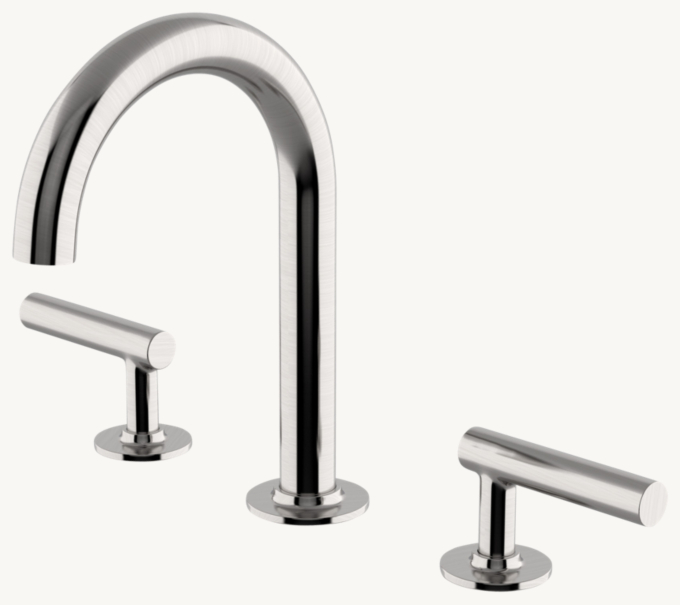 Waterworks Bond Solo Series Gooseneck Lavatory Faucet With Straight Lever Handles