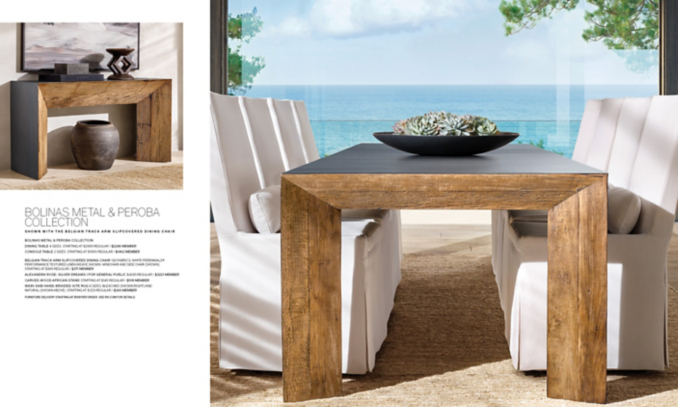 shop Metal and Peroba Rectangular Dining Smerge