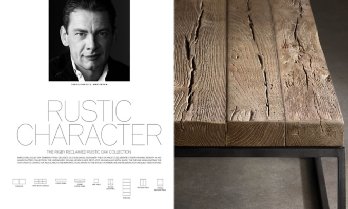 shop Rigby Rustic Oak Line Art