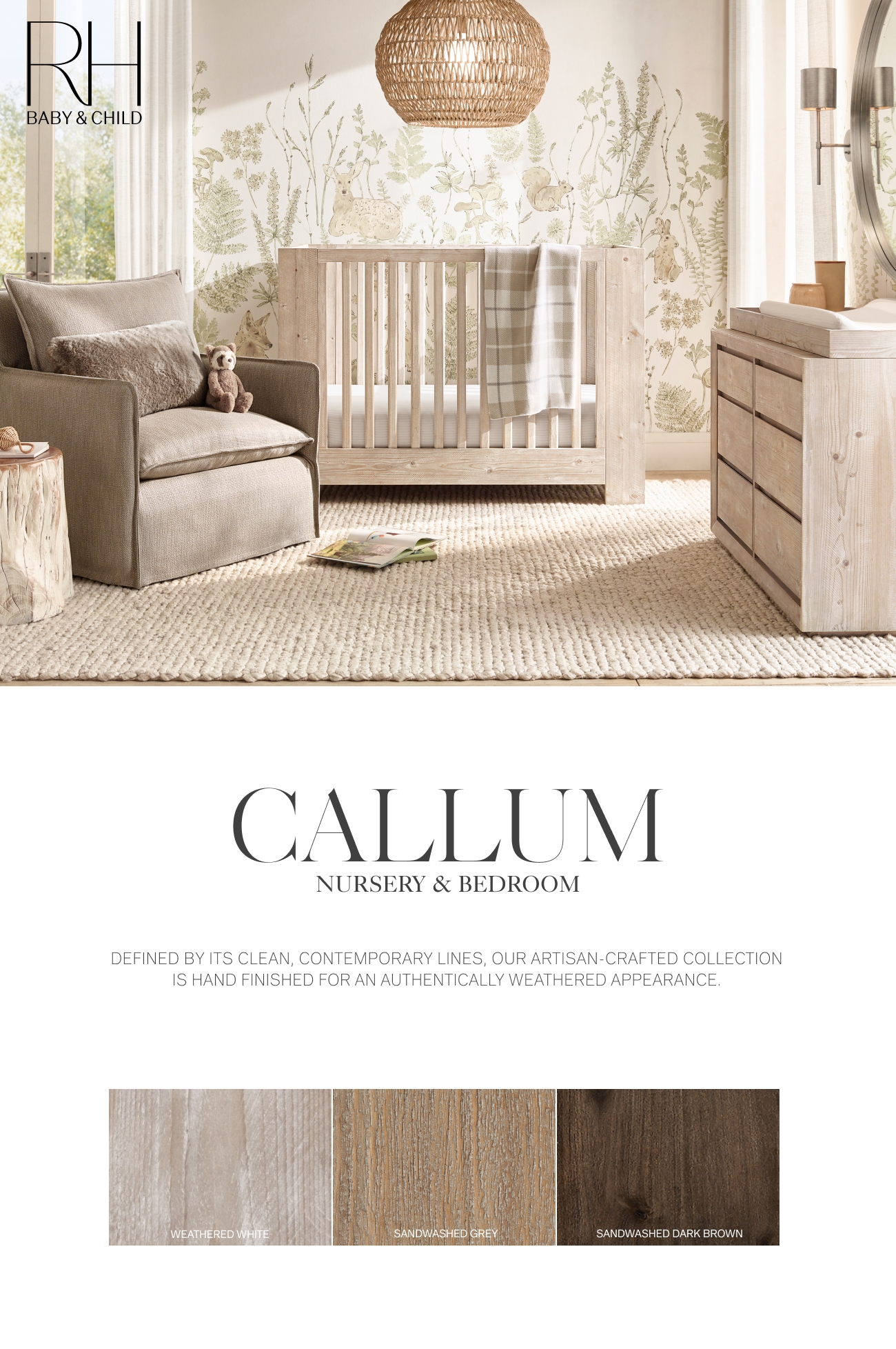 Restoration hardware store callum crib