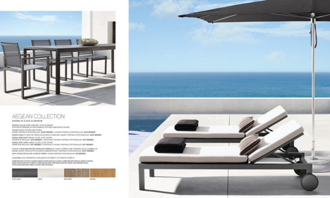 shop Agean Slate Dining and Chaise